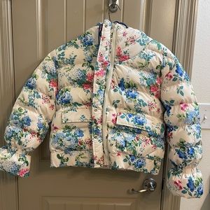 Floral puffer jacket